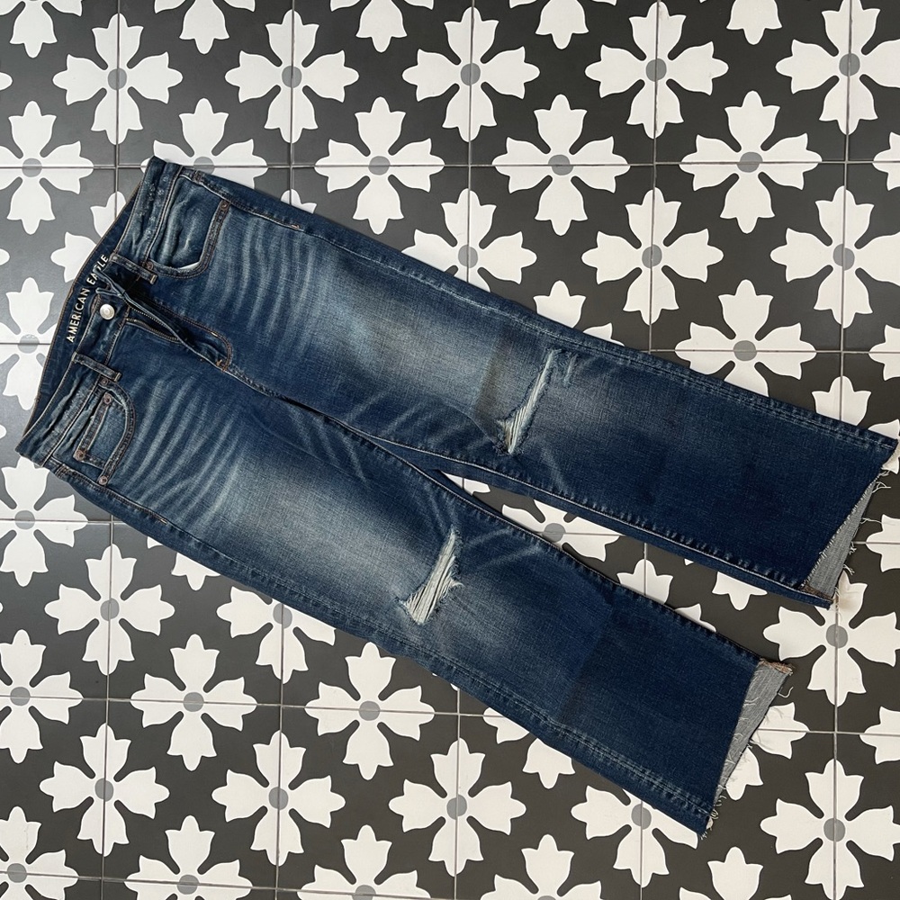 American Eagle Hi-Rise Crop Flare Size 8 Long